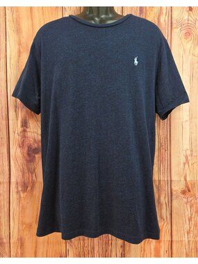 Polo Ralph Lauren Mens Navy Crewneck T-Shirt XL 100% Cotton
